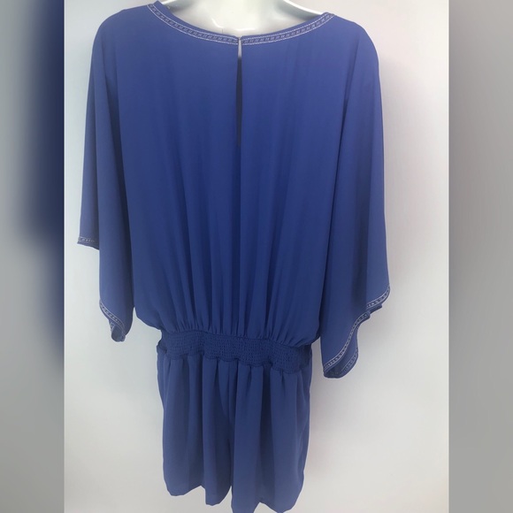 White House Black Market Blue Romper with pockets in Excellent Condition - Picture 5 of 11